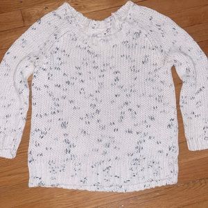 White and Blue Dotted American Eagle Outfitters Sweater